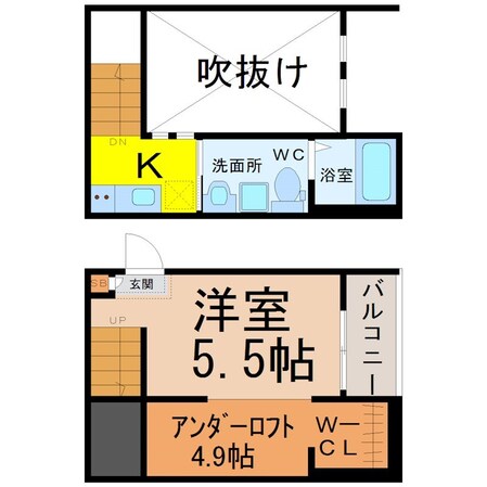 Ａｌｂａ港栄（アルバコウエイ）の物件間取画像